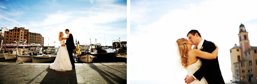 beautiful wedding portraits at Camogli, Cinque Terre