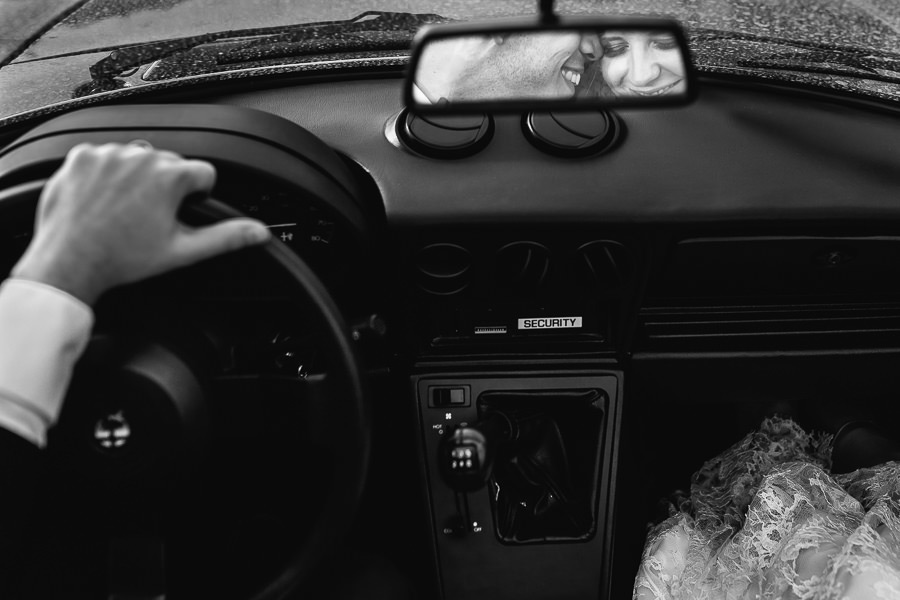 Alfa Romeo Spider Wedding Portrait