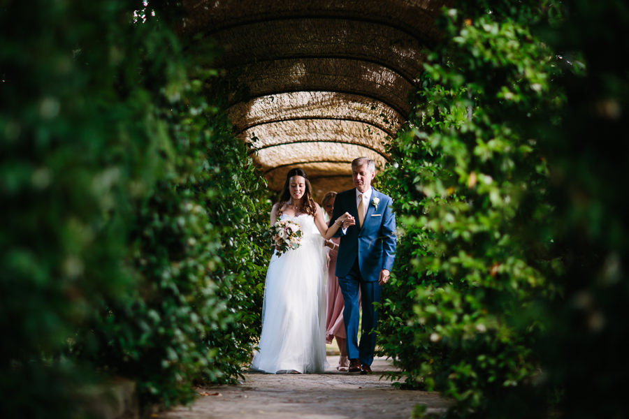 Bride and Father Wedding in Tuscany