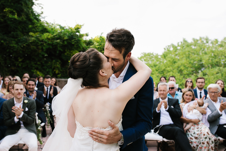 first kiss as husband and wife