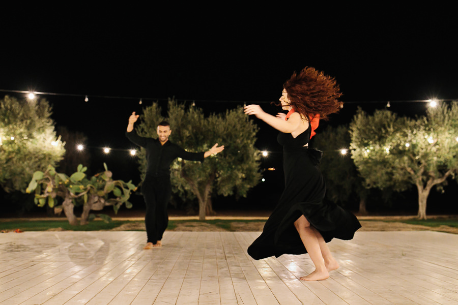 dances at wedding in masseria don luigi