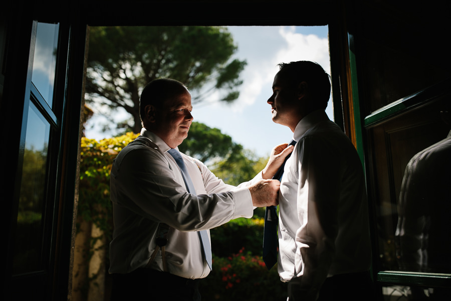 groom and best man Villa Cimbrone Wedding