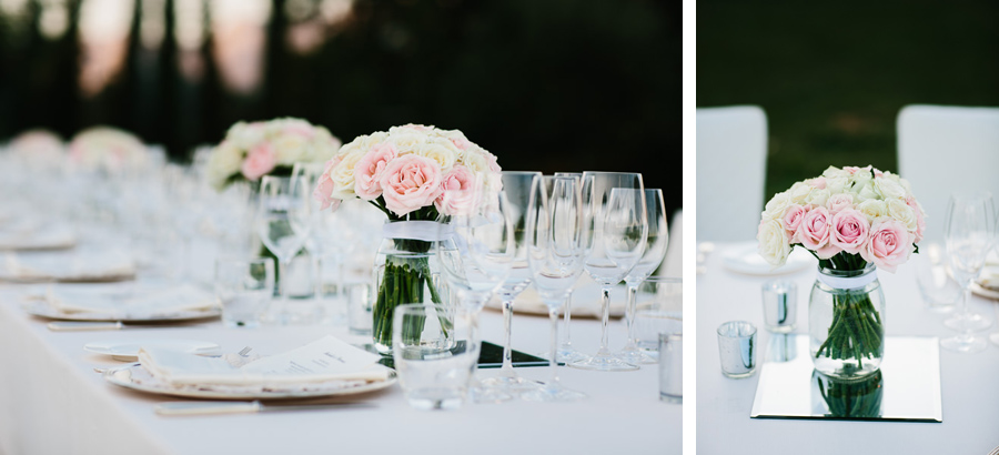 table set up wedding dinner villa cimbrone ravello