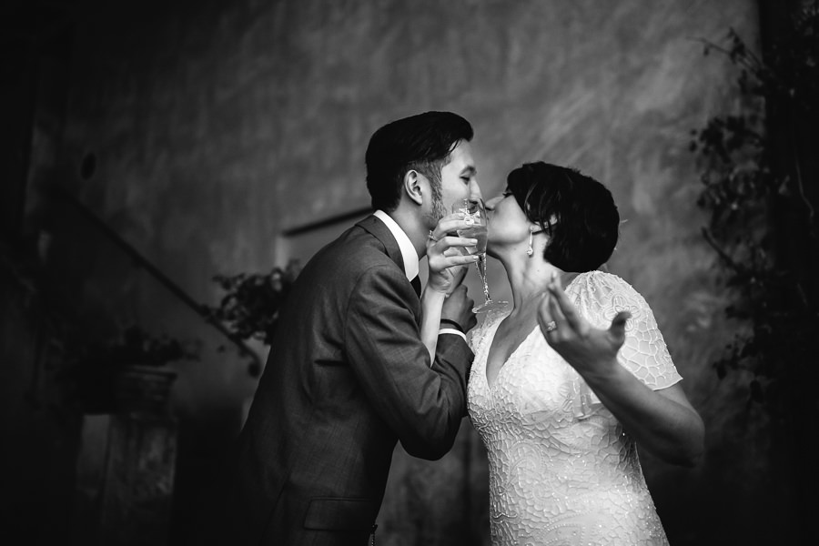 Bride and Groom Cake cutting in Tuscany