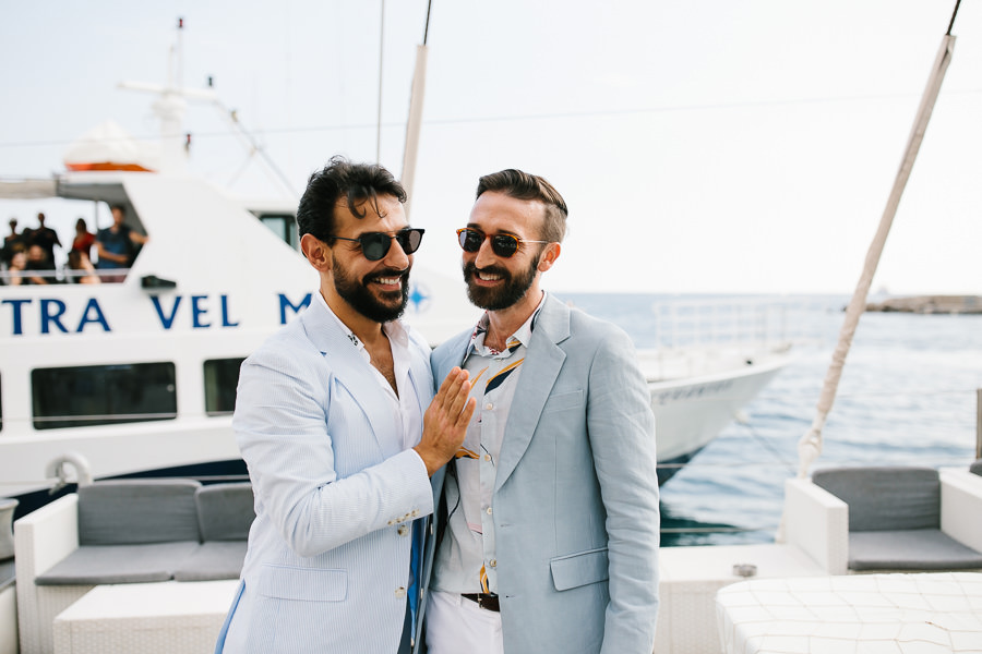 amalfi sailboat trip before gay wedding