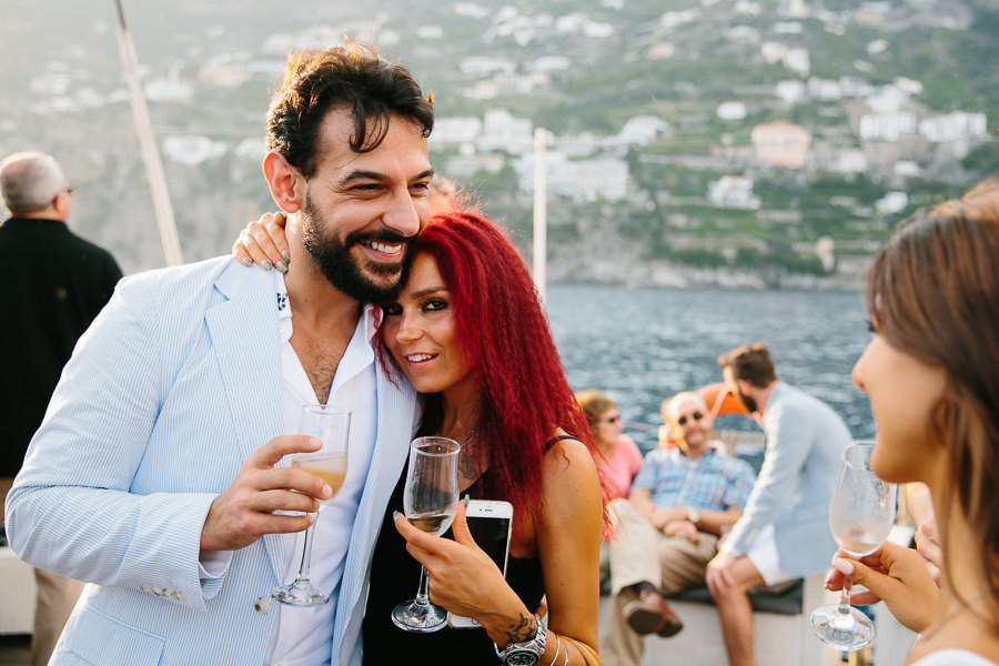 amalfi sailboat trip before gay wedding