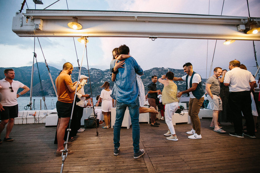 sailboat wedding photographer amalfi coast