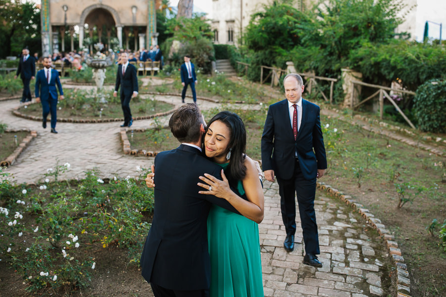 same-sex wedding ceremony villa cimbrone photographer