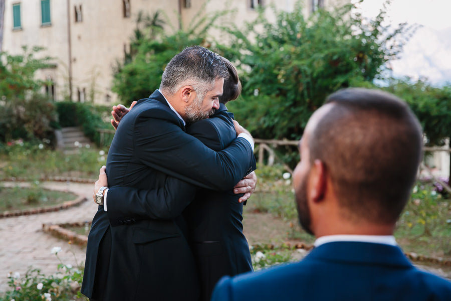 tears during wedding ceremony at villa cimbrone