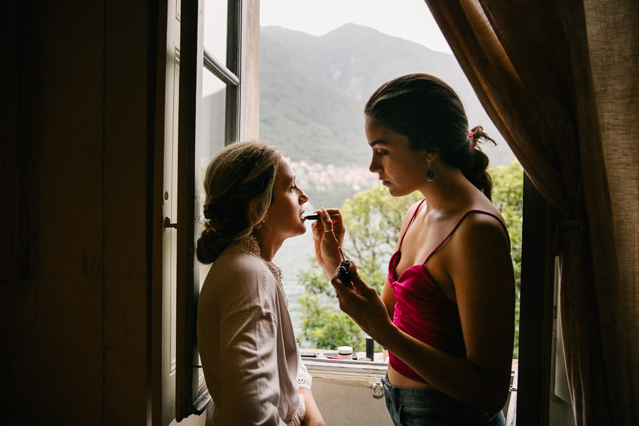 Bride makeup lake como