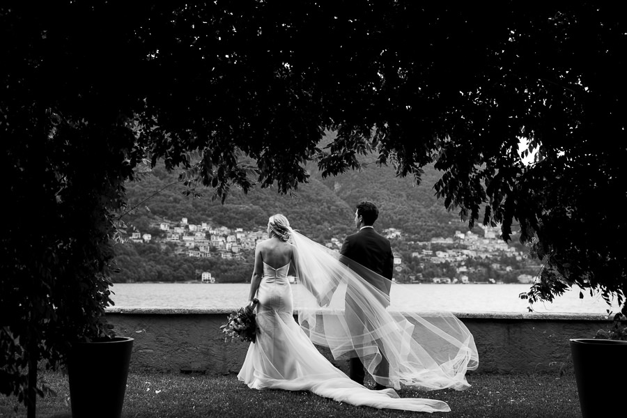 Bride entrance lake como wedding