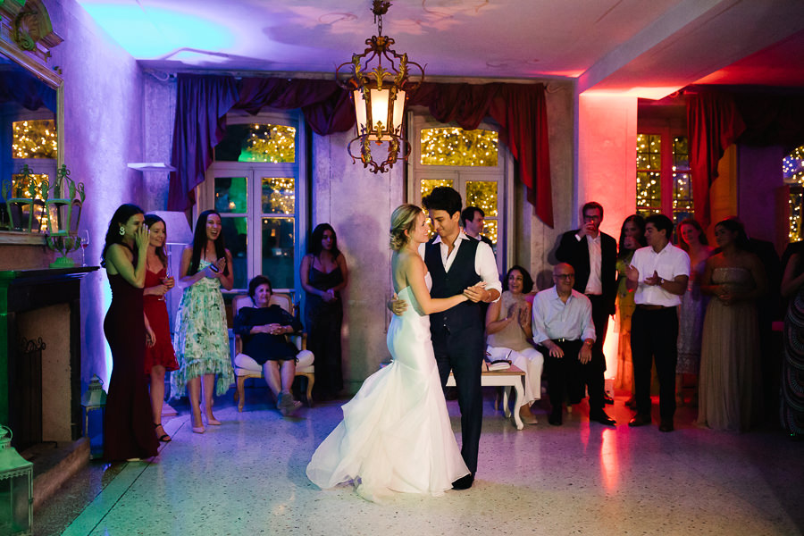 Bride and groom first dance