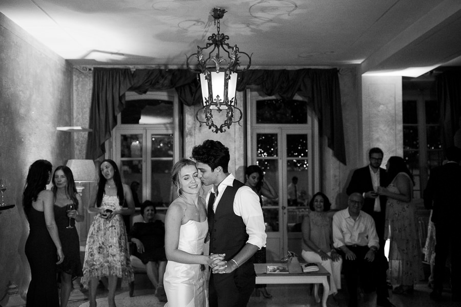 Bride and groom first dance