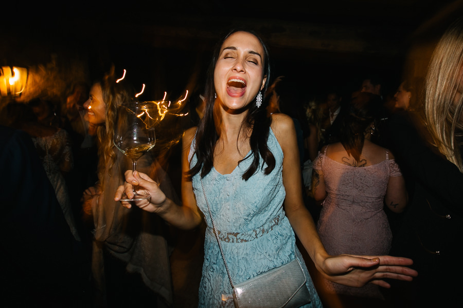 Dancing wedding guests italy