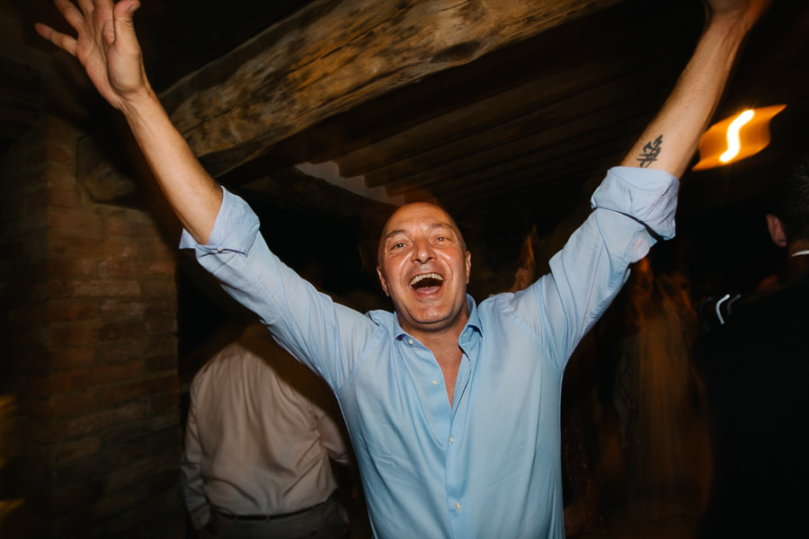 Dancing wedding guests italy