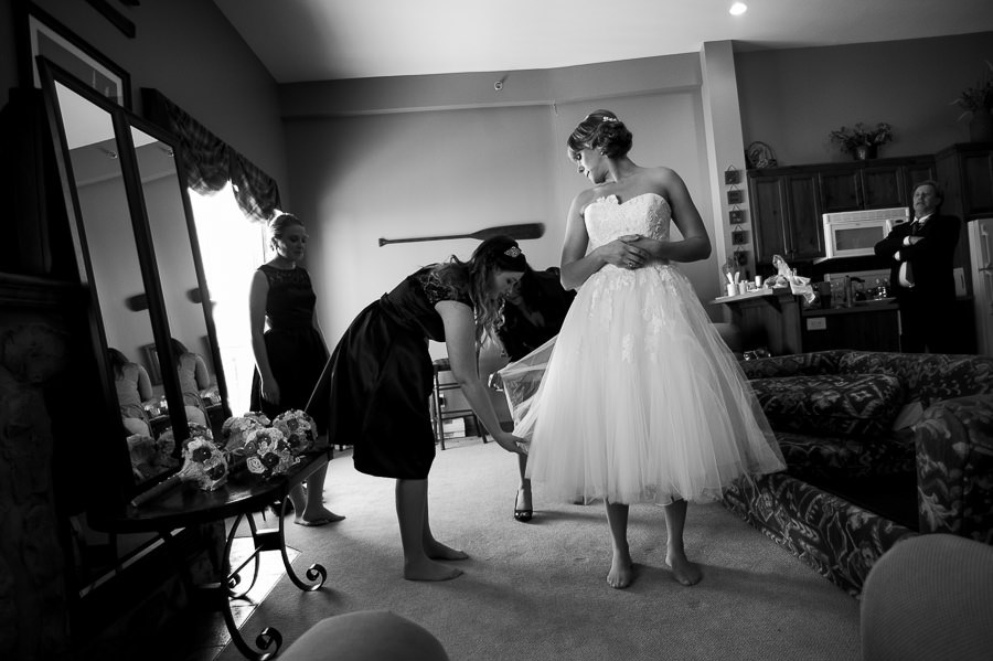 Bride and Groom Wedding Preparation Grand Lodge Mont-Tremblant