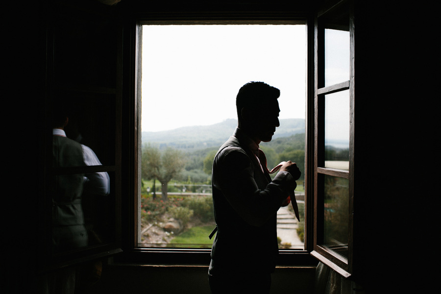 Groom Getting Ready Villa Baroncino Italy Wedding Photographer