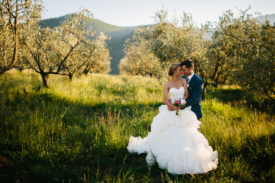 Bride and groom wedding portrait castello del trebbio