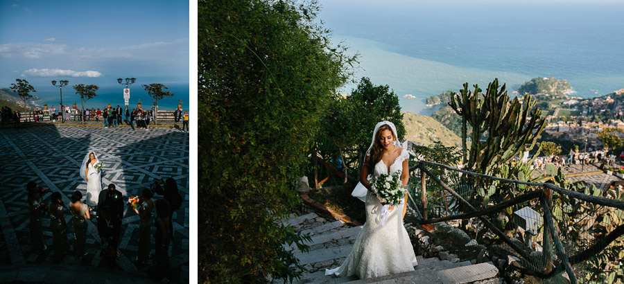 bride wedding Castelmola Castle sicily