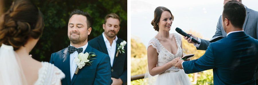 Buranco Vineyard Wedding Ceremony Bride and Groom