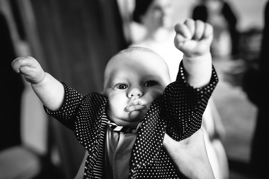 Little baby on a wedding in Venice