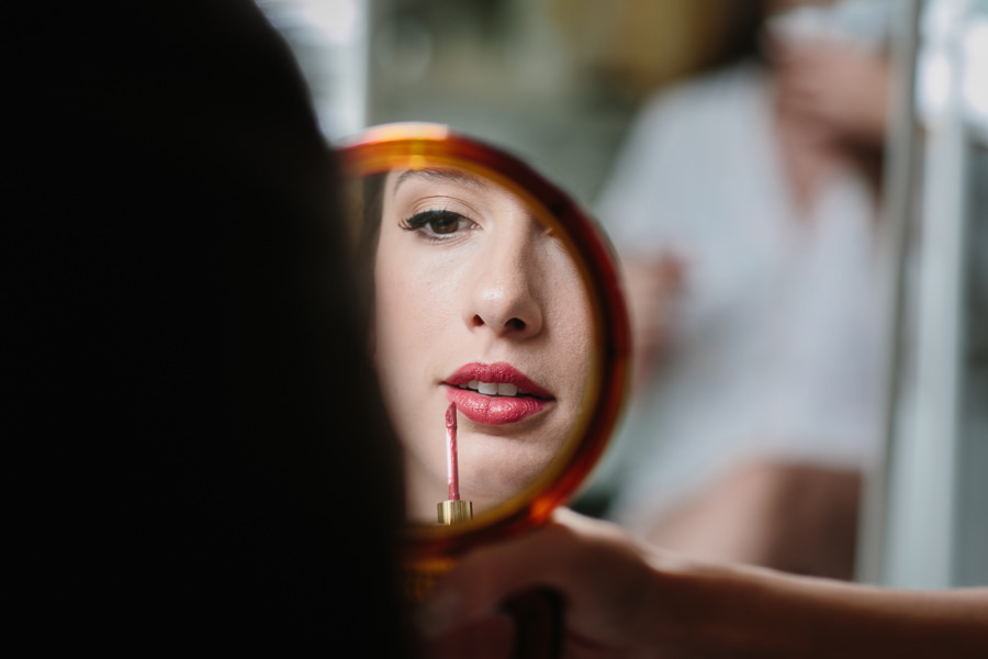 bride mirror wedding portofino