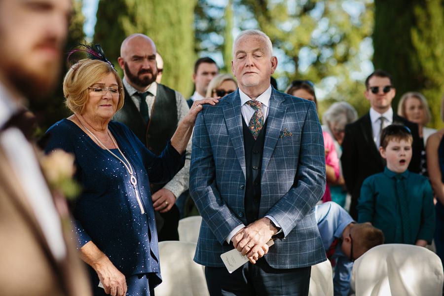 parents of the groom at meleto wedding