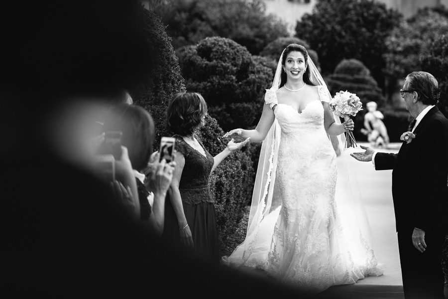 bride happy to see groom at la cervara