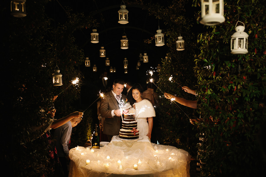 wedding cake cutting