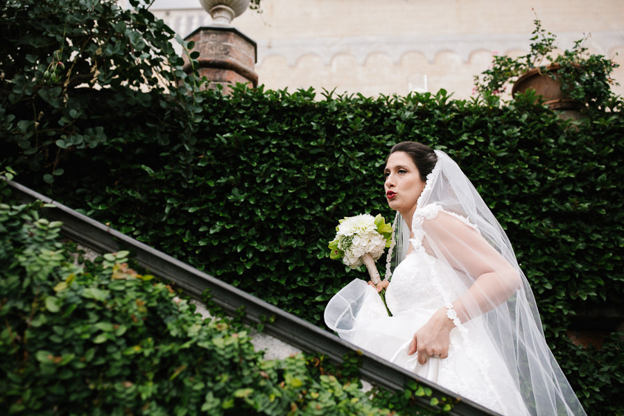 bride with a funny face