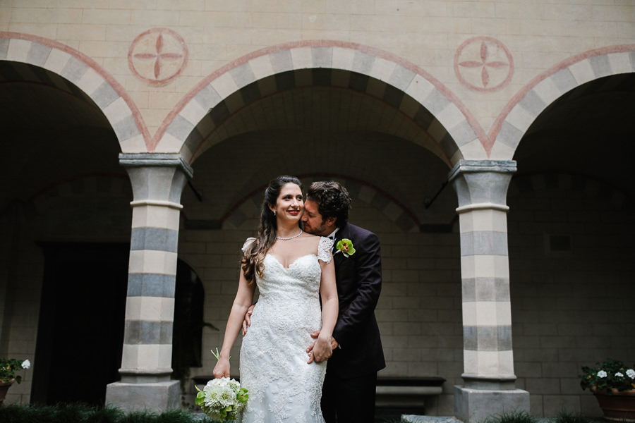 outdoor yard la cervara portofino wedding portrait