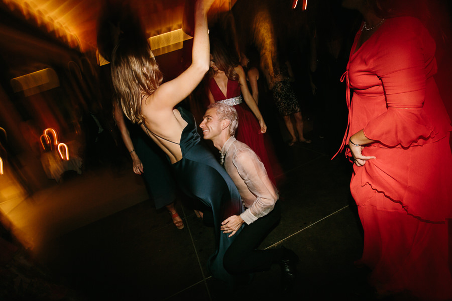 wedding guests dancing