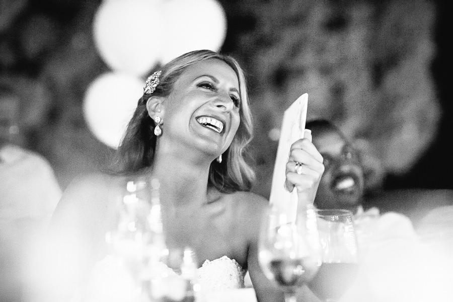 laughing bride