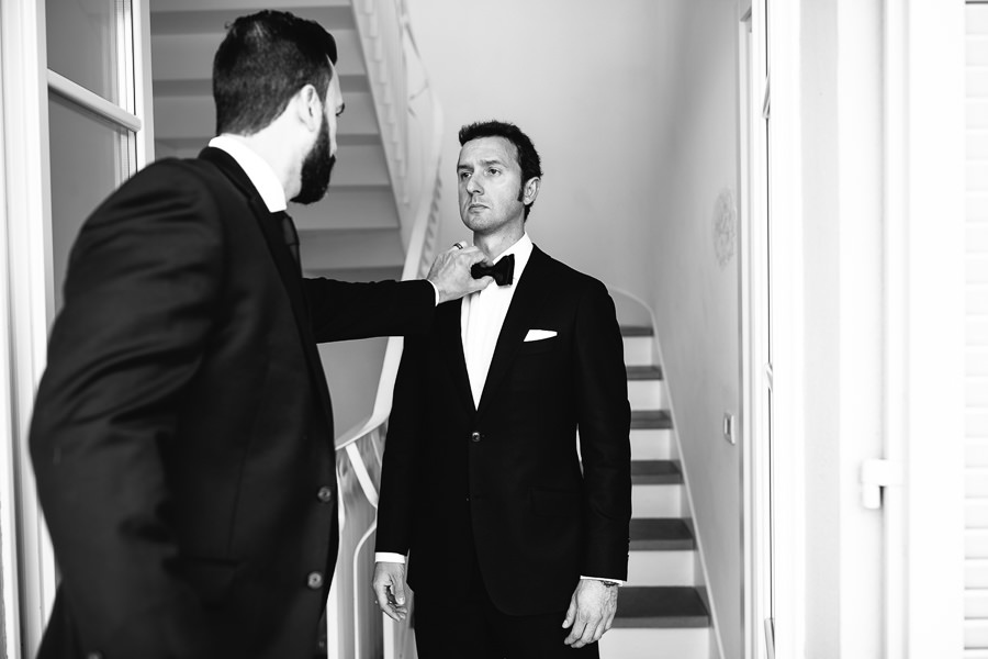 Groom ready for his wedding at Hotel Villa Aurora Lezzeno Lake C