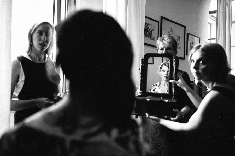 Bride Getting Ready Tenuta Mocajo Tuscany Destination Wedding