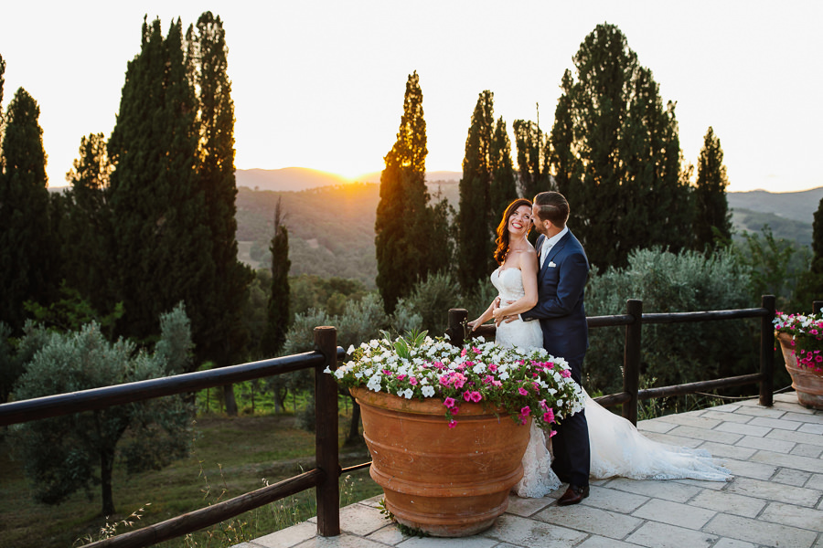 Sunset Wedding Dinner in Tuscany