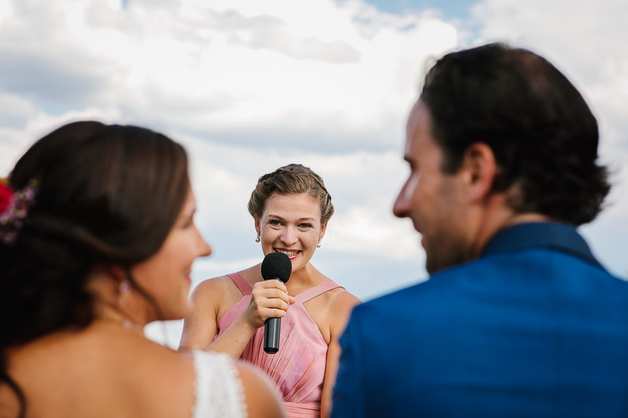 romantic wedding ceremony at casa cornacchi