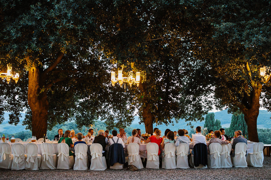 Sunset Wedding Dinner in Tuscany