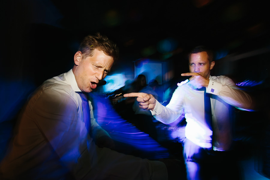 Wedding guests dancing at casa cornacchi