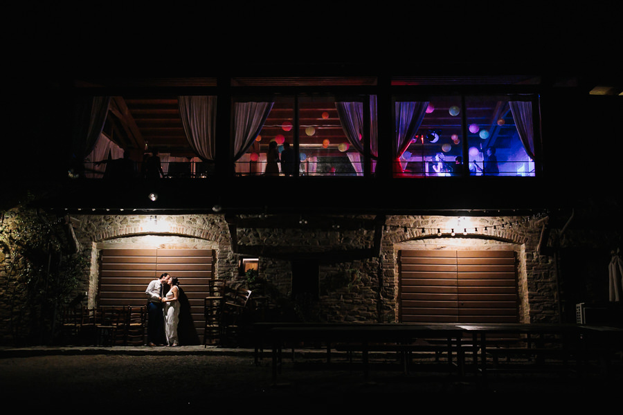 Wedding guests dancing at casa cornacchi