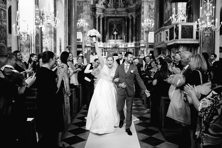 Funny Candid Moment during Wedding Ceremony in Amalfi Coast