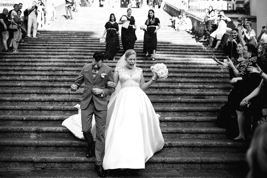 Amalfi Cathedral steps wedding portrait