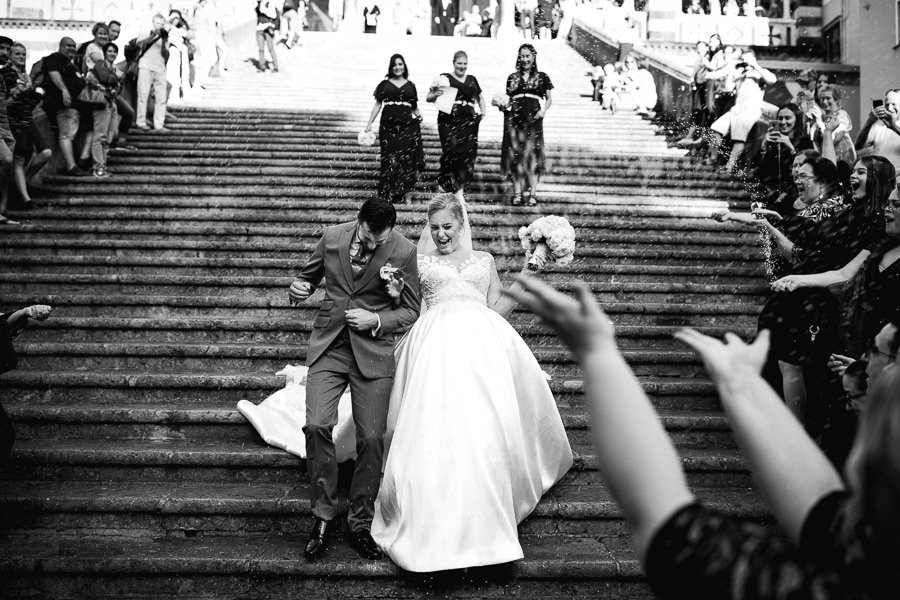 Amalfi Cathedral steps wedding portrait