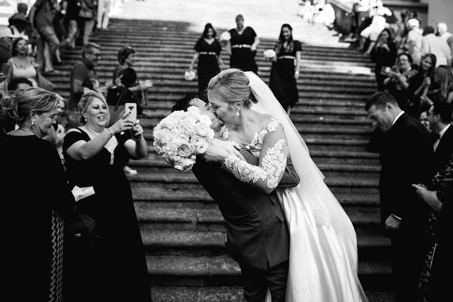 Amalfi Cathedral steps wedding portrait