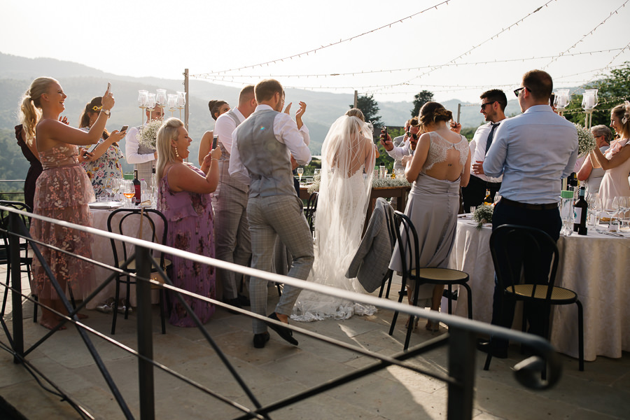 wedding reception at castello del trebbio pontassieve