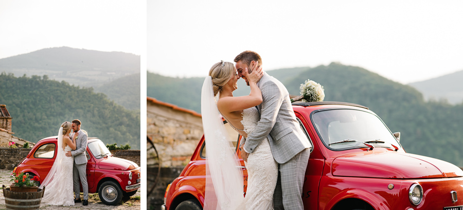 tuscany wedding fiat 500