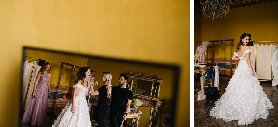 Amazing bridal dress at villa corsini