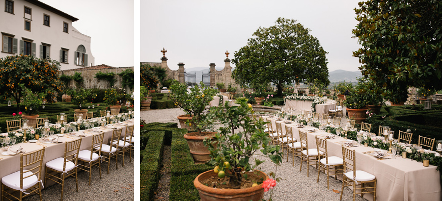 Villa Corsini Table Setup