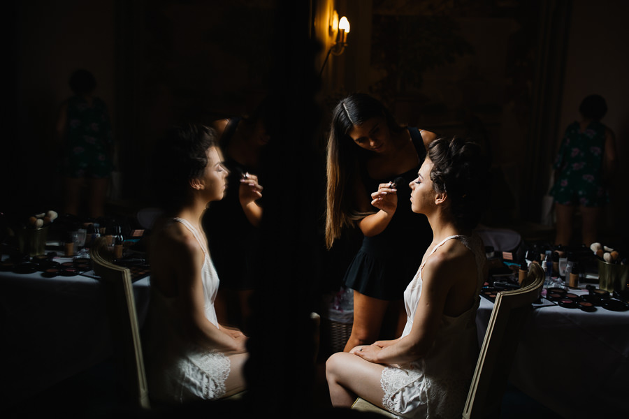 Castello di Meleto Bride Wedding Preparation