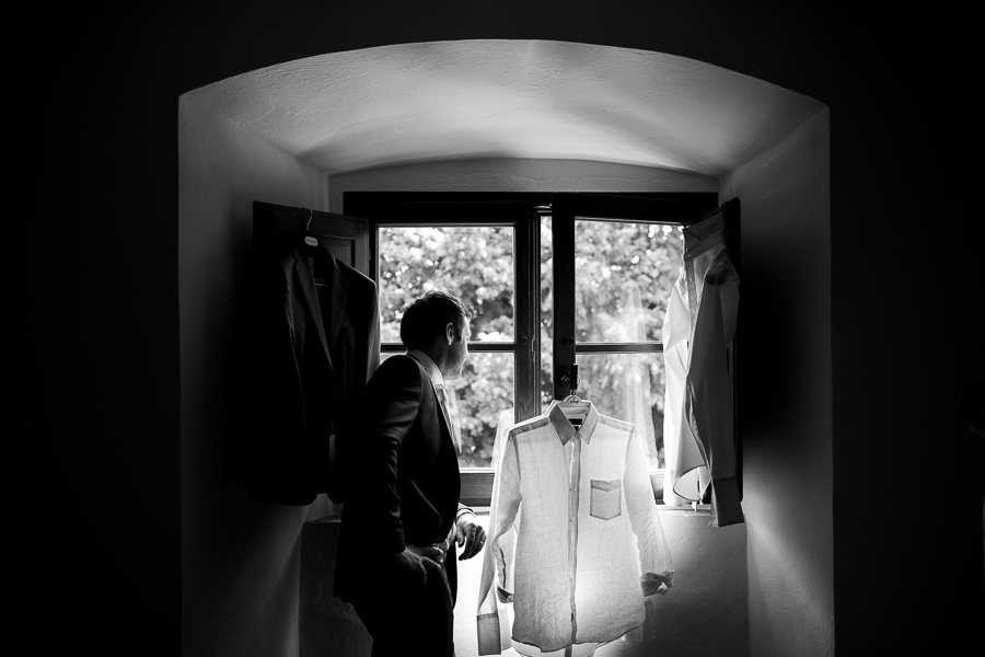 Bride and Bridesmaids before wedding ceremony